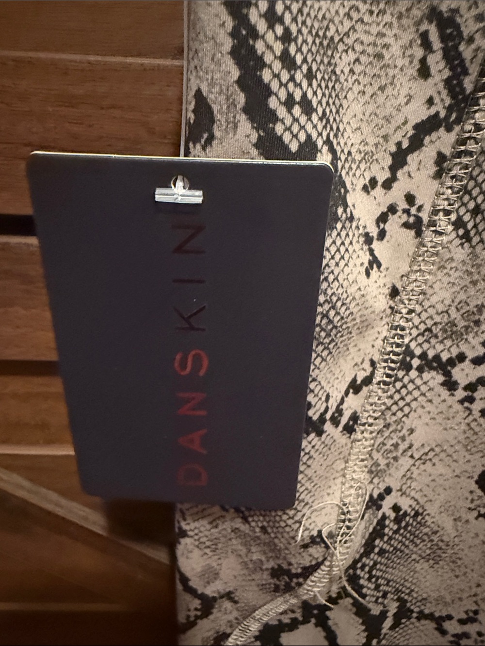 Danskin Snake-Print Leggings in Beige and Black - Picture 2 of 3